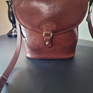 Oroton Leather Shoulder/Cross Body Bag - Perfect Leather Saddle Style Bag